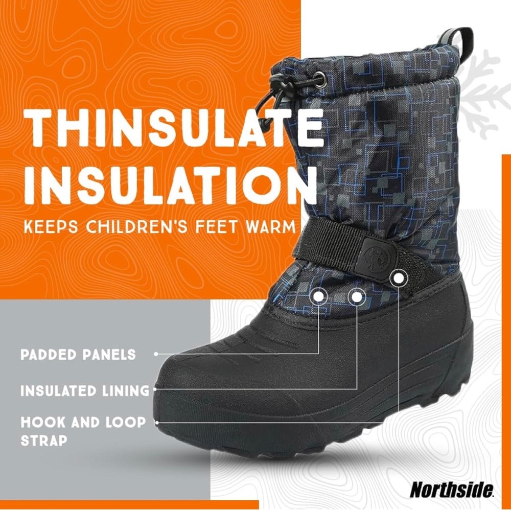 Northside Frosty Winter Boot (Toddler/Little Kid/Big Kid),Black/Blue